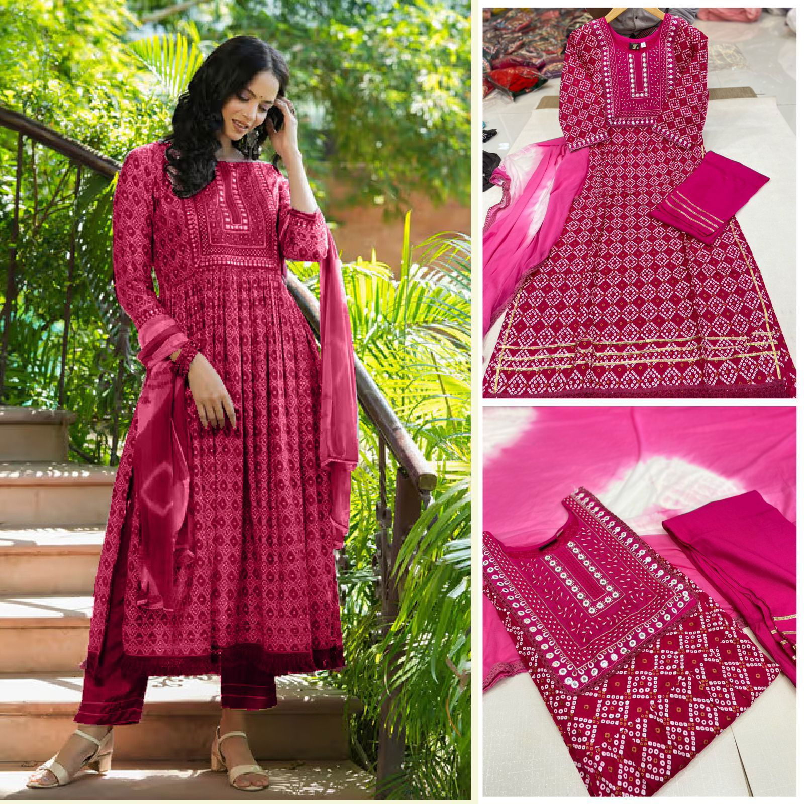  Jungle Book By Tdg Naira Cut Printed Embroidery Kurti With Bottom Dupatta Wholesalers In Delhi
